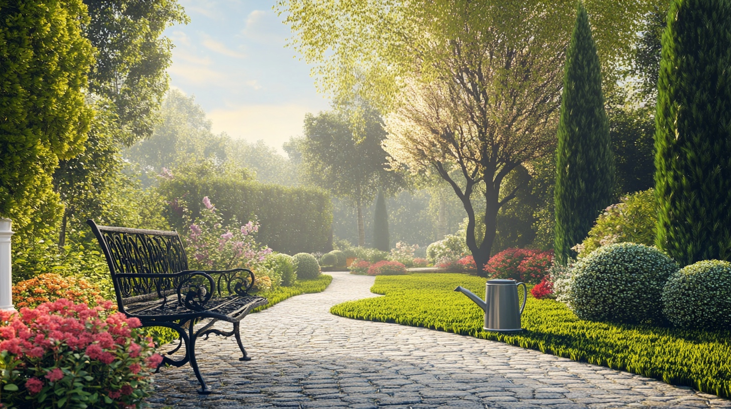 Jardin élagué par un élagueur pro